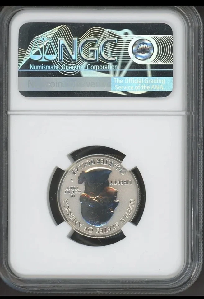 Silver Reverse Proof Set 2018 S 25C Pictured Rocks PF69 Encased Mint - Image 2 of 2