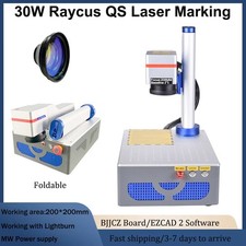 30W Raycus QS Fiber Laser Marking Machine Metal Steel Marking Foldable 200*200mm
