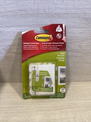 Command Bildaufhängestreifen, weiß, klein - 12 Paar (24 Streifen) Klebestr