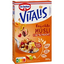 Dr. Oetker Vitalis Früchte ohne Zuckerzusatz Müsli 500,0 g, 1 St.