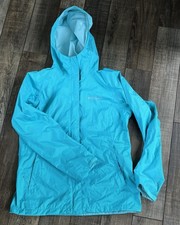Columbia Arcadia Rain Jacket Women Medium Teal Blue Omnitech Mesh Lined RL2436