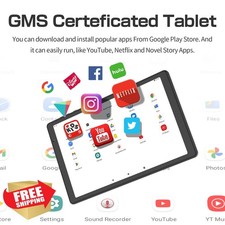 Android Tablet 10 Inch HD IPS Grey 32GB Quad-Core