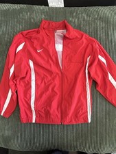 Vintage Nike Team Windbreaker Jacket Red White Full Zip Men’s XL Y2K