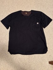 Carhartt Black Solid Medical Scrub Top Size L