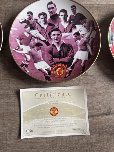 Plato Manchester United Legends David Beckham, Busby Babes, Campeones, Danbury Como Nuevo - Imagen 2 de 7