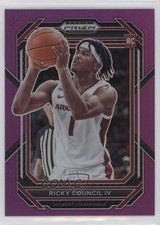 2023-24 Panini Prizm Draft Picks Purple Prizm 43/75 Ricky Council IV #1 00lm