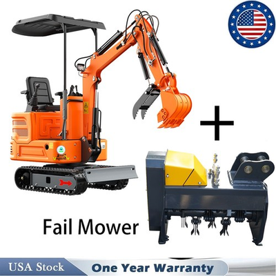 #ad 1Ton Mini Excavators Bamp;S Engine Flail Mower Attachment with Hoses Free Ship $6098.00