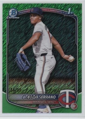 2025 Bowman Chrome Prospects Green Shimmer Refractor 34/99 Teilon Serrano 7c7