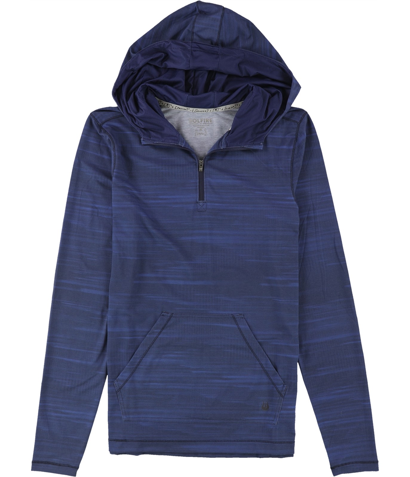 Толстовка SOLFIRE Mens Kick It Hoodie с капюшоном, синяя, маленькая