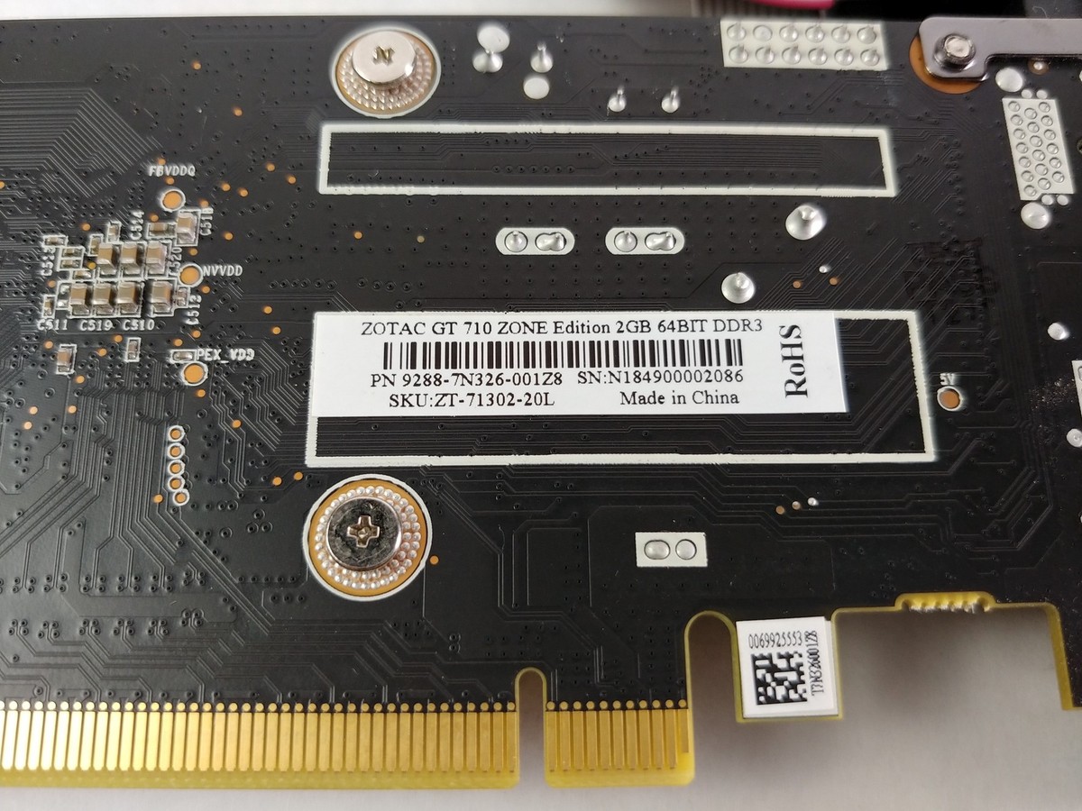 ZOTAC　GT710 Amazon.com: ZOTAC GeForce GT 710 2GB DDR3 PCI-E2.0 DL-DVI