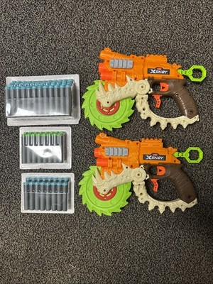 Lot Of 2 ZURU X-Shot Insanity HorrorFire Reaper X Blaster  90ft Range With Darts
