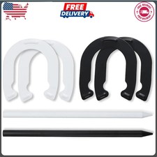 Steel Horseshoe Game Set Outdoor Backyard Lawn Family Game Kit for Kids Teens
