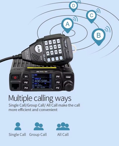 Retevis RT95 25W ham car radio VHF UHF CHIRP mobile two-way base station - Zdjęcie 11 z 13