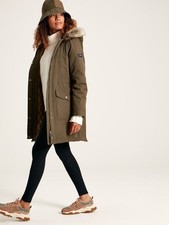Image of Joules Wiltshire UK12 Waterproof Longline Hooded Padded Parka Coat- BNWT RRP£189