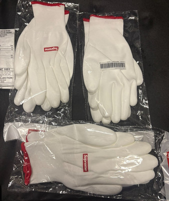 Supreme Rubberized White Gloves FW20A60 (Set of 3)