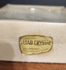 Vintage West Germany Lead Crystal Coasters Set of 4 Cut Glass w/ Box 24% PbO