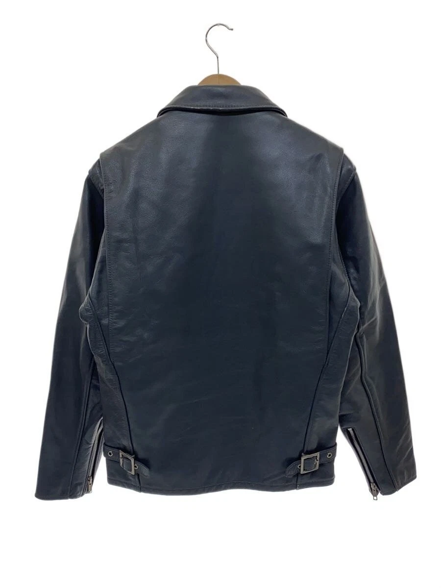 Chaqueta Schott Single Riders M Cuero Marrón Cuello Liso EE. UU.
