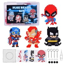 Super Hero Perler Beads Colorful Bead Set for Kids DIY Fuse Ironing Beads Toy