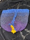 Brand New Handcrafted LargeCrocheted Wizard DnD/ Ren Faire Drawstring Pouch Blue — photo 2