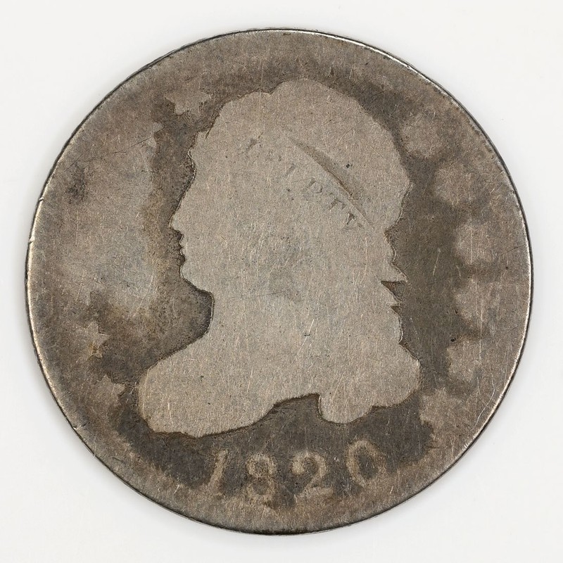 1820 Small "0" Capped Bust Dime VG+ Silver 10c 