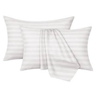 Moonlight Bettwäsche Kissenbezüge 2er Pack - weiße Streifen 50x75cm 2er Pack,
