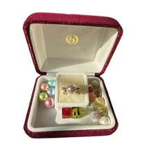 New Sterling Interchangeable Bead Ring With 17-12mm Murano & Glass Beads Sz. 7