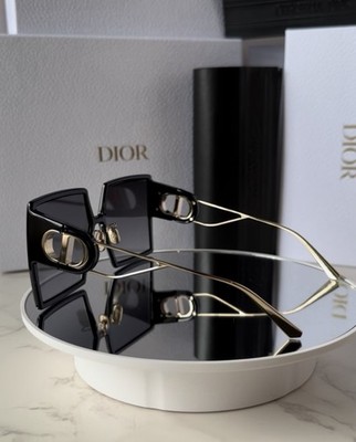 Christian Dior 30Montaigne 12A Black Gold Grey Lens Women