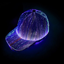 Fibre Glow Luminous Baseball Cap: Multi-Color Light Up Hat
