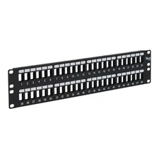 ICC 48 Port Blank Patch Panel Keystone 2 RMS Flush Mount Rack Mount IC107BP482