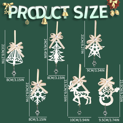 Christbaum Metall Ornament Set mit Schneemann Rentier Stern Eiszapfen Schneefloc