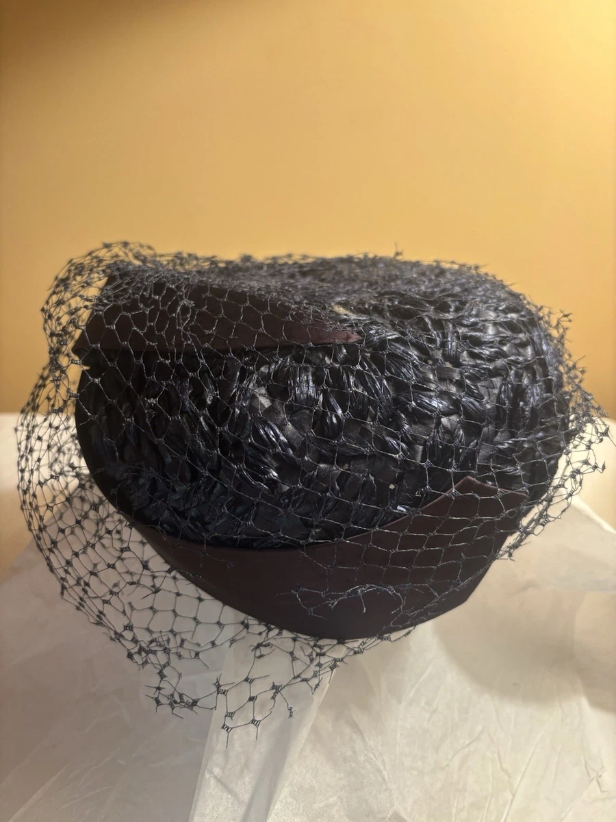 Pillbox Blue Straw Vintage Hats for Women for sale | eBay display picture 1