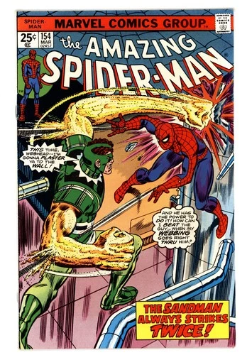 Amazing Spider-Man #154 VF+ 8.5 1975  John Romita Sr. Cover