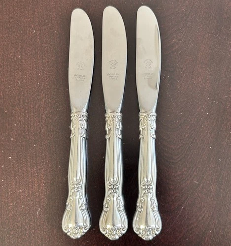 Lot Of 3 Gorham Chantilly Sterling Silver Handle Knives #2