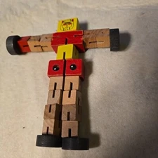 Maxim Enterprises Wooden Toy Transformer Fidgets Car 1 Red Block Missing 