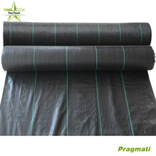 6×16FT Landscape Weed Barrier Garden Landscape Fabric Woven Ground Cover 3.2oz