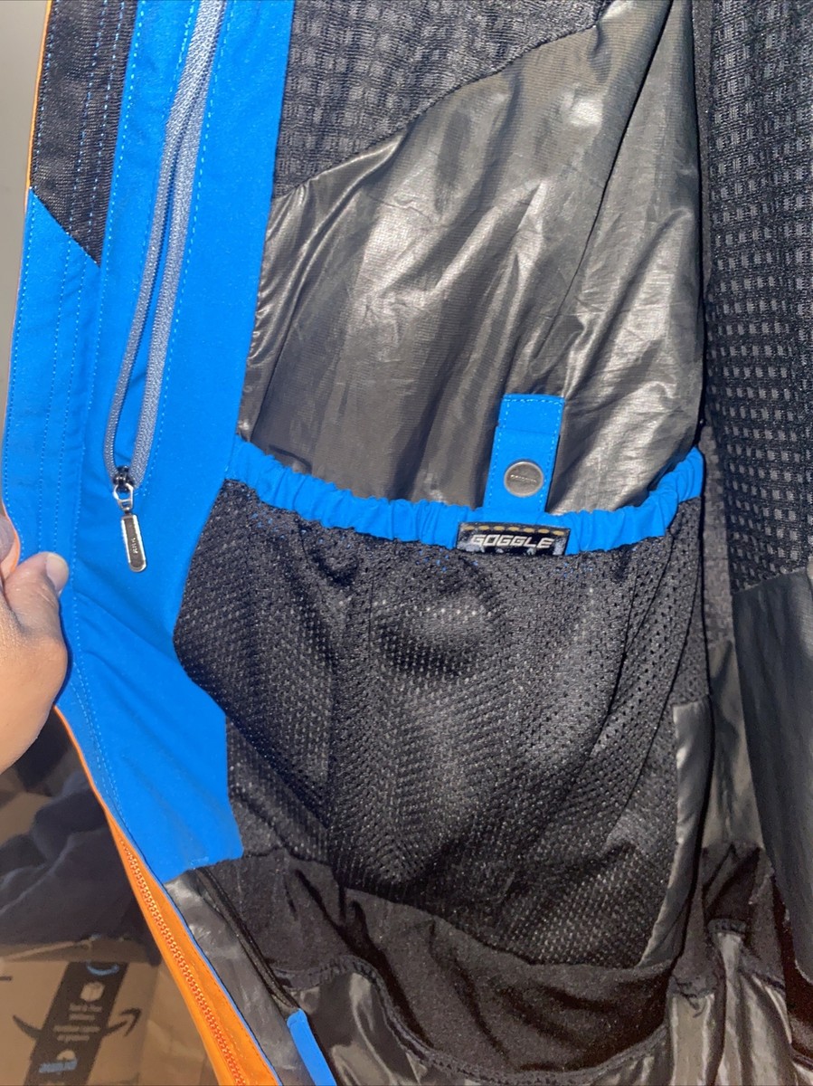 Men's Goldwin Ski Snow Jacket Size XL Orange Blue Trim Winter Coat