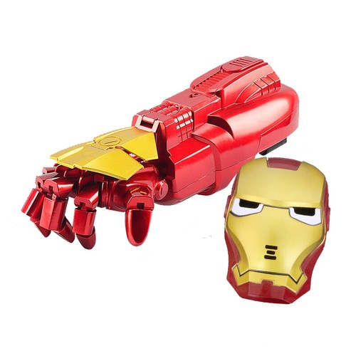 cartoon Electric Water Bullet Launcher Arm Gloves W/LED Mask Toy Wearable Prop - Picture 5 of 12