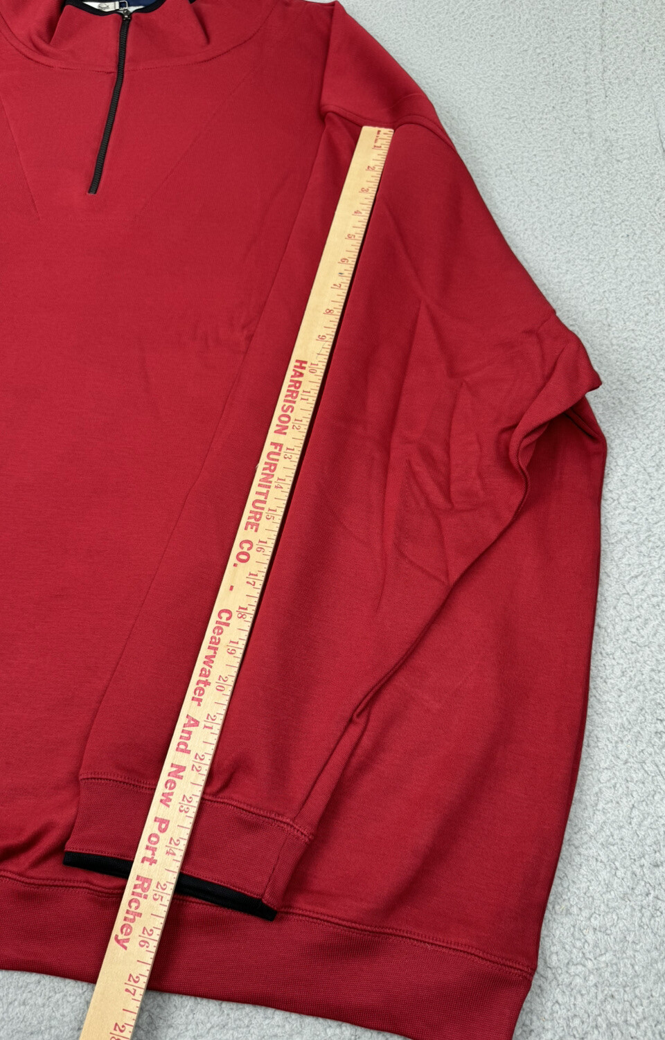 Bobby Jones Red Size L Knit Cotton Blend Textured Men's Men's Long Sleeve Shirt