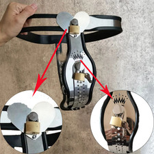 T-Typ Edelstahl Keuschheitsgürtel Unsichtbare Unterwäsche Chastity Belt Bondage