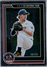 2022 USA Baseball Stars and Stripes Longevity Sapphire #89 Carson Messina /49
