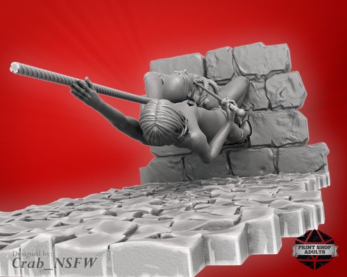 Maîtresse Avec Esclave Miniature Dungeon De Pleasure Figure Nsfw Érotique Cadeau - Photo 4 sur 8