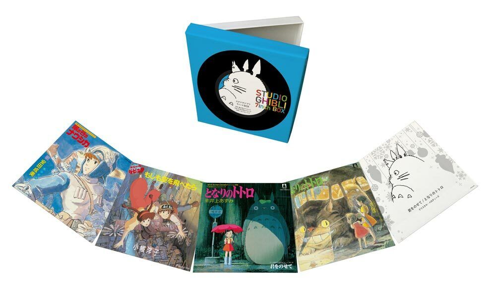 Studio Ghibli 7 inch single record box 5 disc set Nausicaa Laputa Totoro  Rare