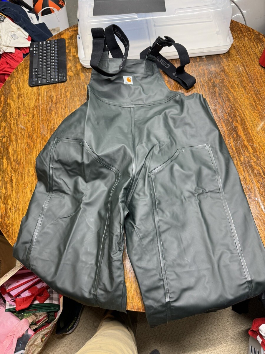 New Carhartt Mens Size Medium Tall Waterproof Work Fishing Bib