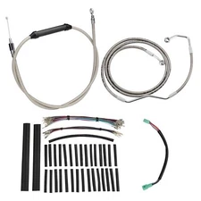 12" Ape Hanger Extended  Clutch Brake Cable kit for 08-13 Street Glide  ABS