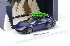 1:43 Minichamps Porsche 911 992 Turbo S Christmas 2024 Gentian Blue WAP Dealer