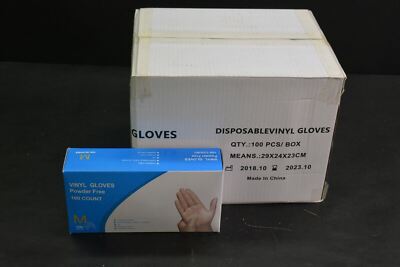 Monogram Disposable Vinyl Gloves Case Pack Medium Powder Free Case