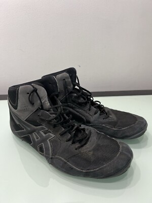 Asics Snapdown 2 Wrestling Shoes Mens Size 13 Black Gray (J703Y) Lace Up