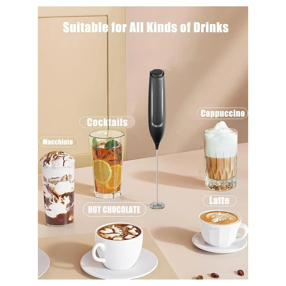 Milk Frother Handheld, Battery Operated Hand Frother Maker with Stainless3455