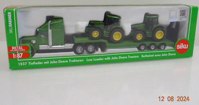 Siku 1:87 1837 Diecast Tieflader mit John Deere Traktor neuwertig in OVP LE5086