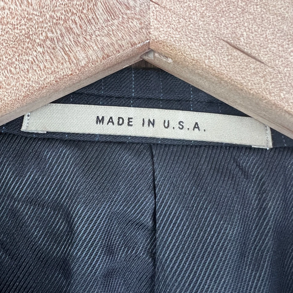 Traje Burberry Para Hombre 42S Negro Rayas 3 Botones 100% Lana Pantalones 30x28 3/2 Rollo Foto 4 de 4